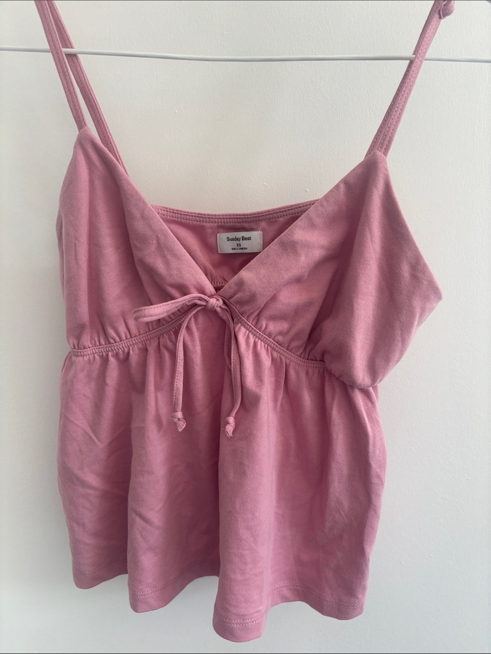 Sunday Best Dusty Rose Tie-Front Camisole